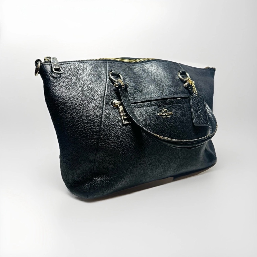 Coach Midnight Black Leather Tote